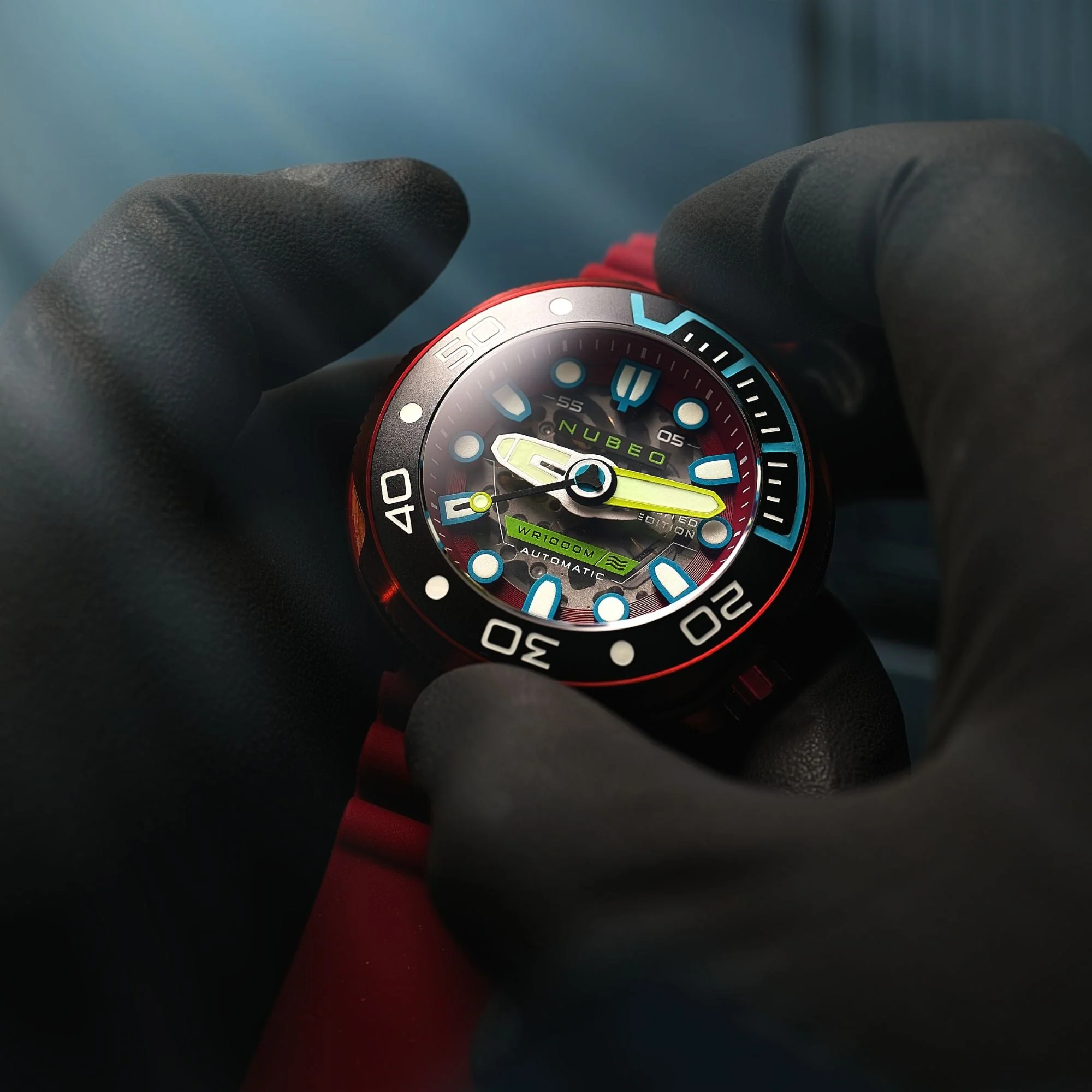 Ventana Skeleton Automatic Limited Edition Set Red / Silicone | Red Dial - Image 2