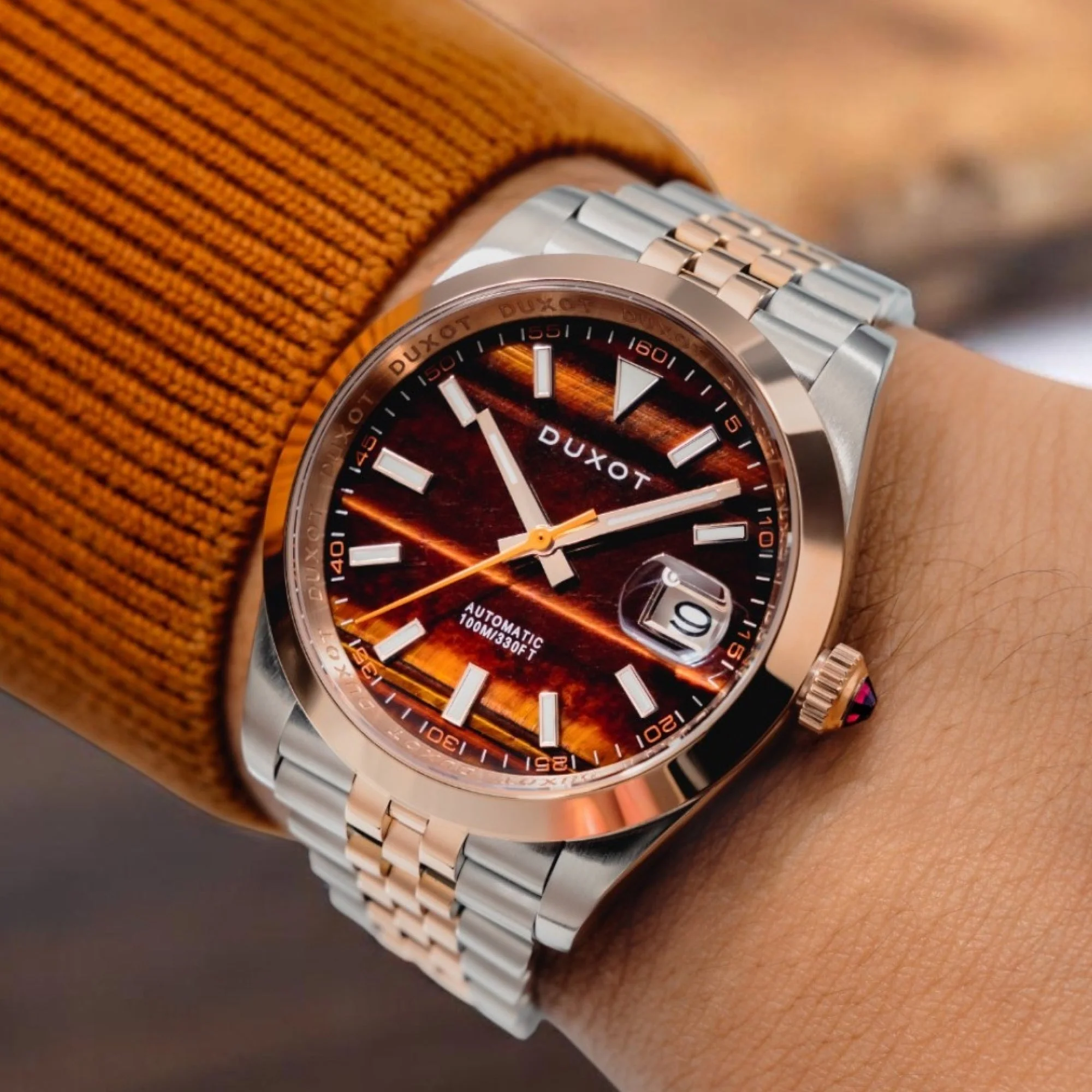 Vezeto Automatic Limited Edition Brown & Rose Gold / Stainless Steel | Brown Dial - Image 2