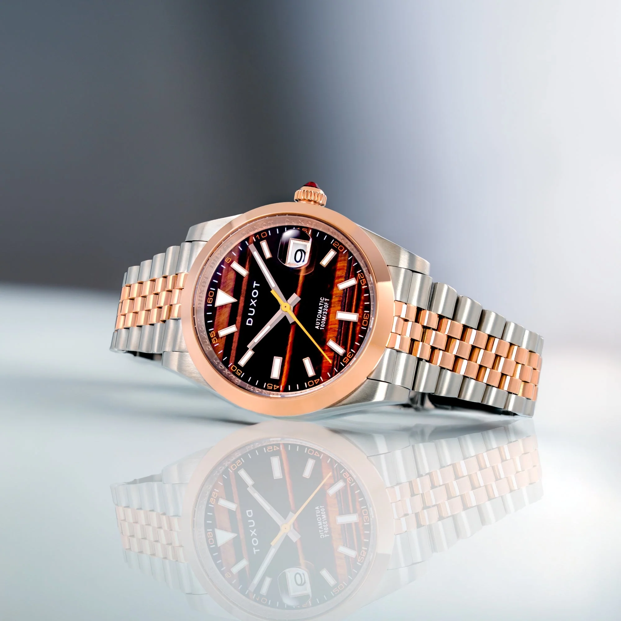 Vezeto Automatic Limited Edition Brown & Rose Gold / Stainless Steel | Brown Dial - Image 3