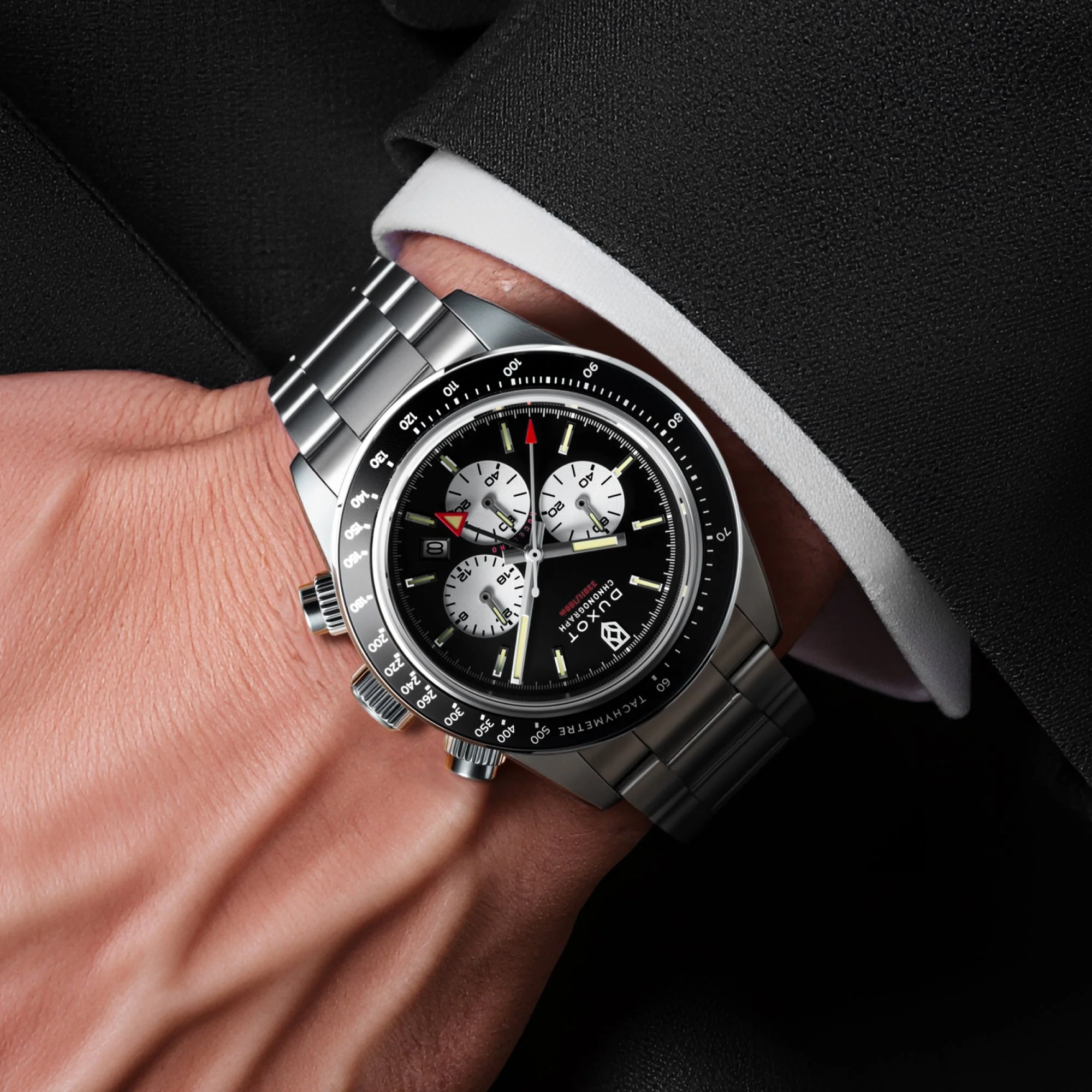 Vitesse Dual Time Chronograph Black / Stainless Steel | Black Dial - Image 2