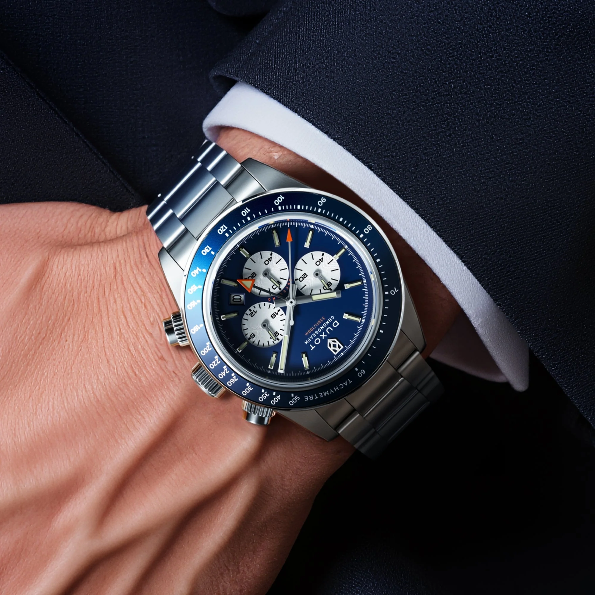 Vitesse Dual Time Chronograph Blue / Stainless Steel Blue Dial - Image 2