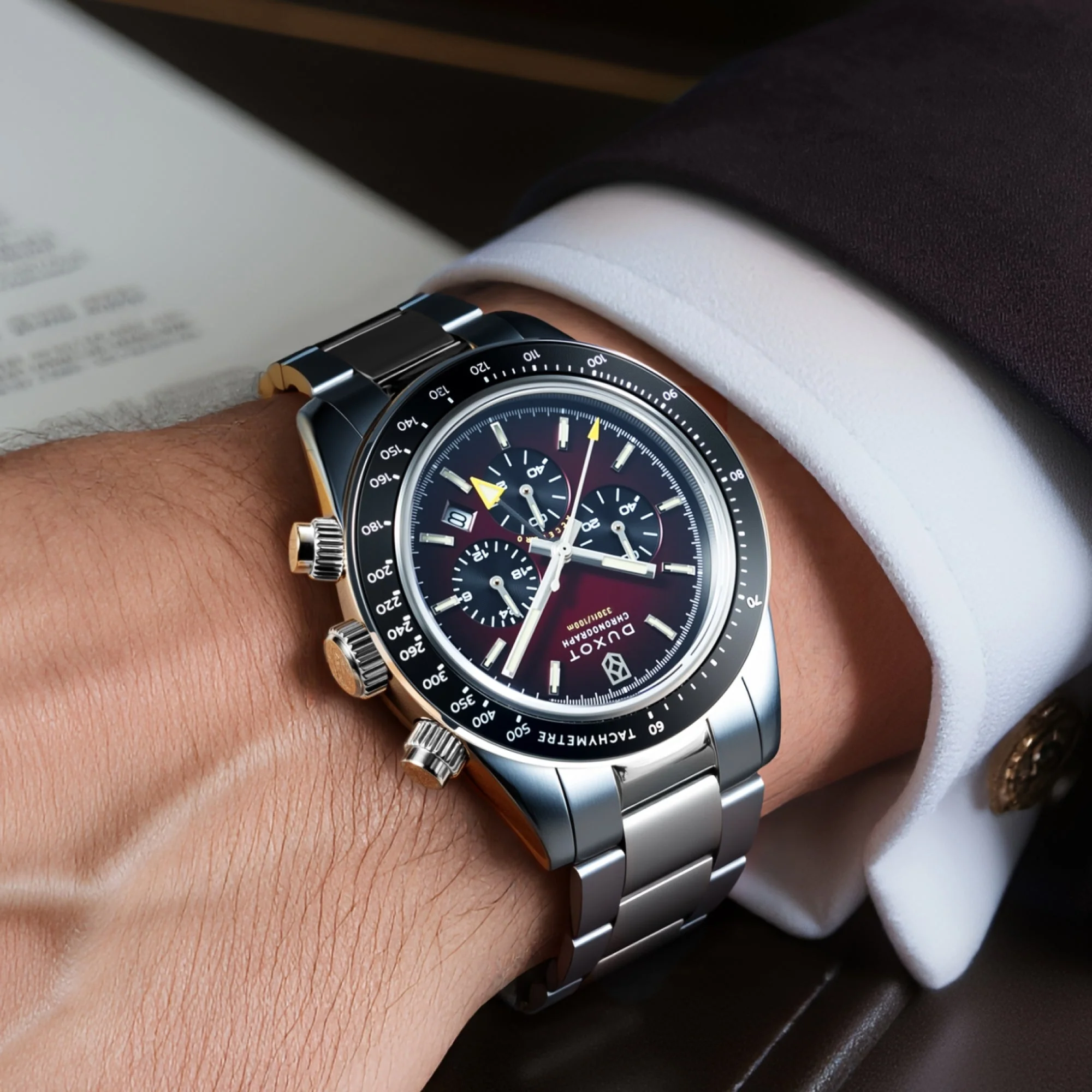 Vitesse Dual Time Chronograph Red / Stainless Steel | Red Dial - Image 2