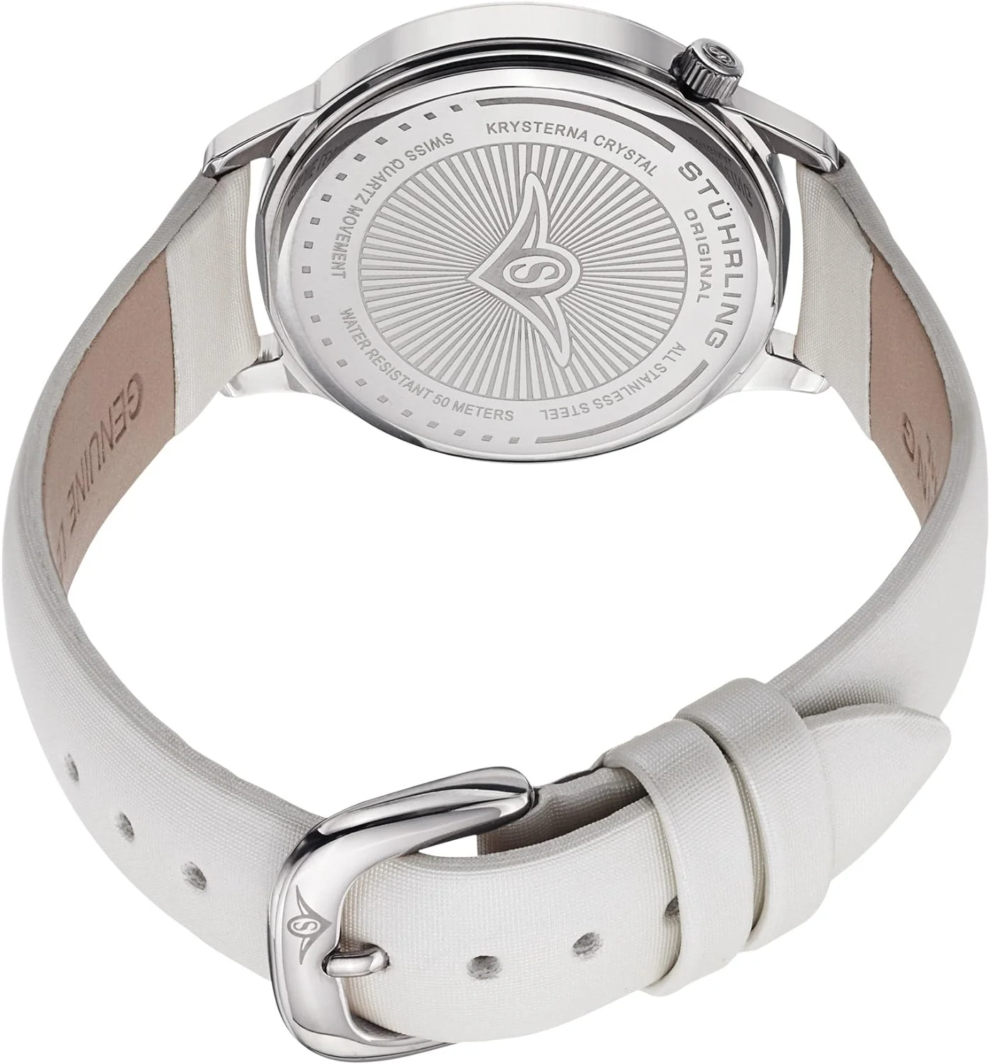 Vogue-336 White Leather | Silver Dial - Image 3