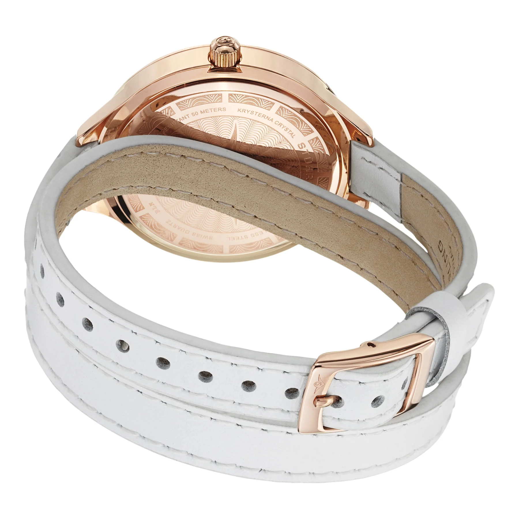 Vogue-568.03 White Leather | Silver Dial - Image 3