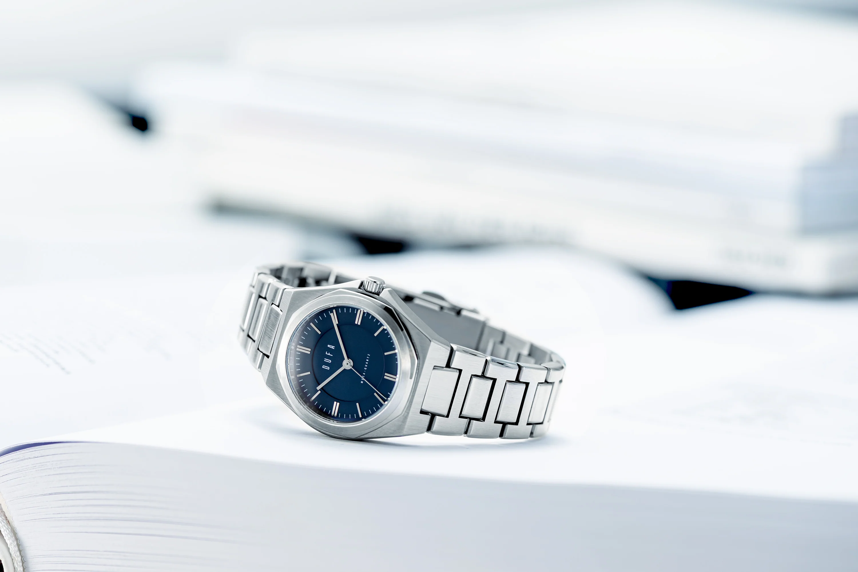 Wachsmann (Ladies) Dark Blue & Silver / Stainless Steel | Blue Dial - Image 4