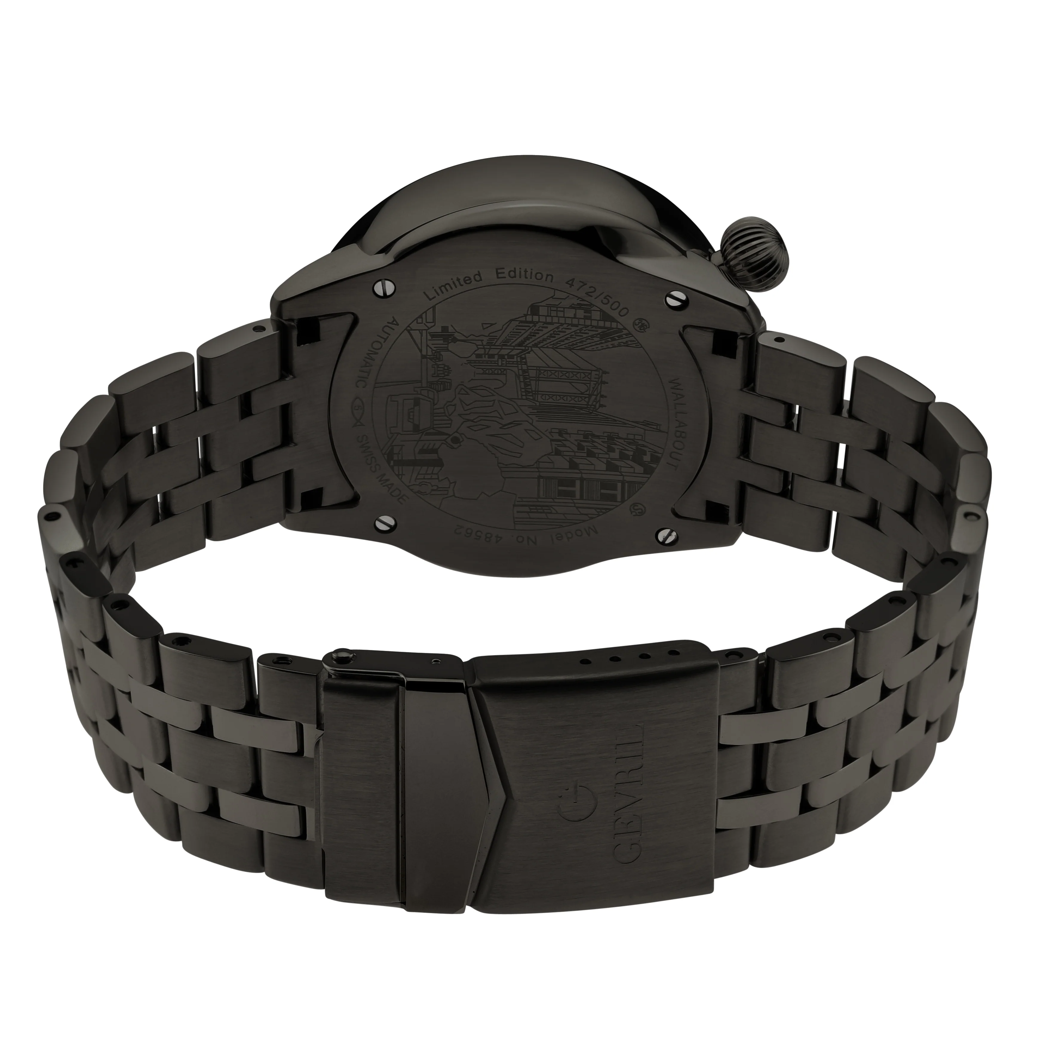 Wallabout Gevrill Wallabout Swiss Automatic Solar Compass Watch | Black Dial - Image 2