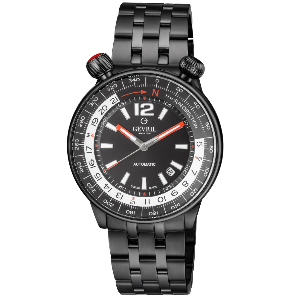 Wallabout Gevrill Wallabout Swiss Automatic Solar Compass Watch | Black Dial - Image 4