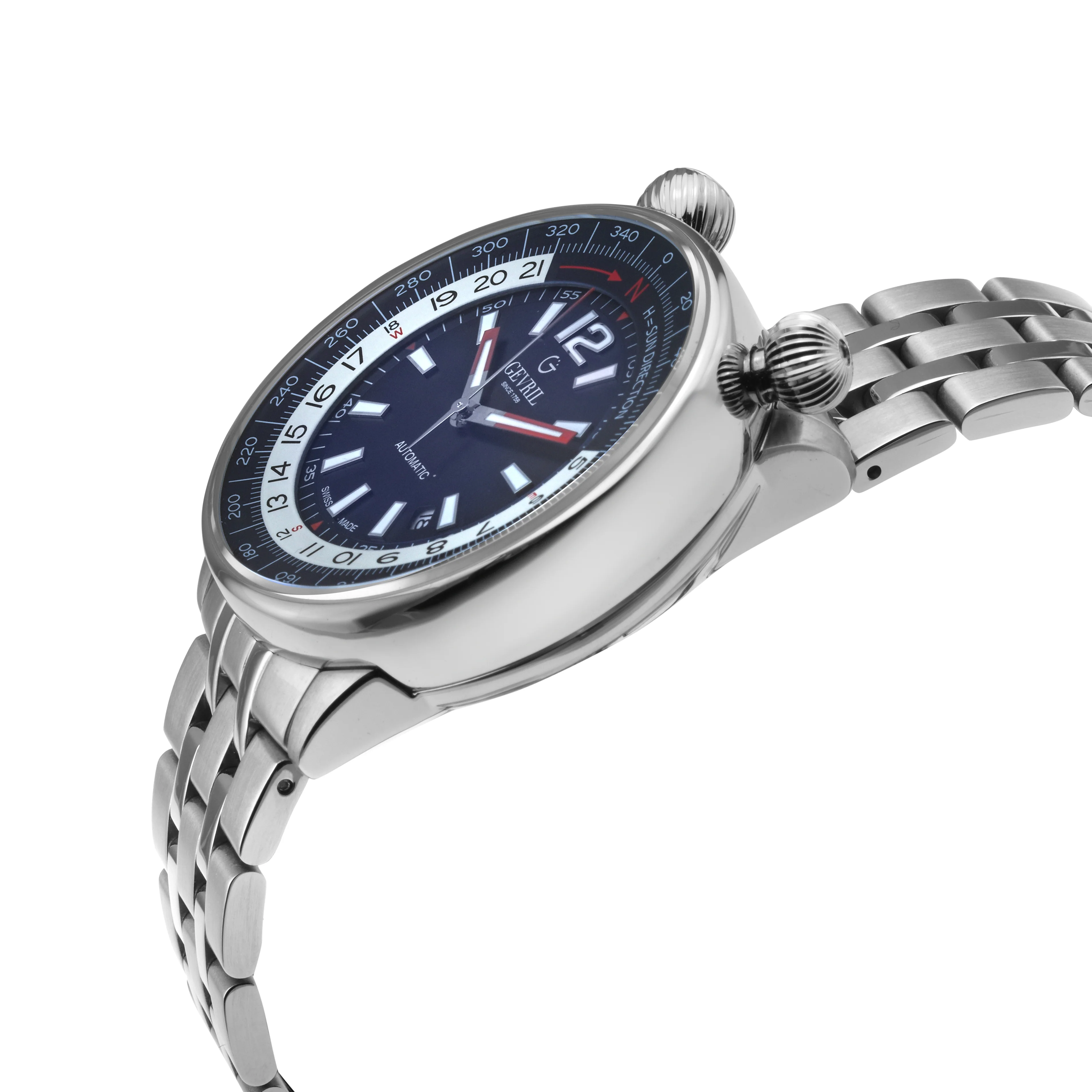Wallabout Swiss Made Automatic Solar compass Blue Blue | Blue Dial - Image 3