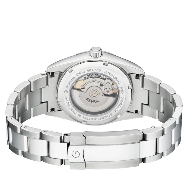 West Village Gevril Sellita SW200 Swiss Made Automatic Watch Red magnify date sapphire crystal | Red Dial - Image 2