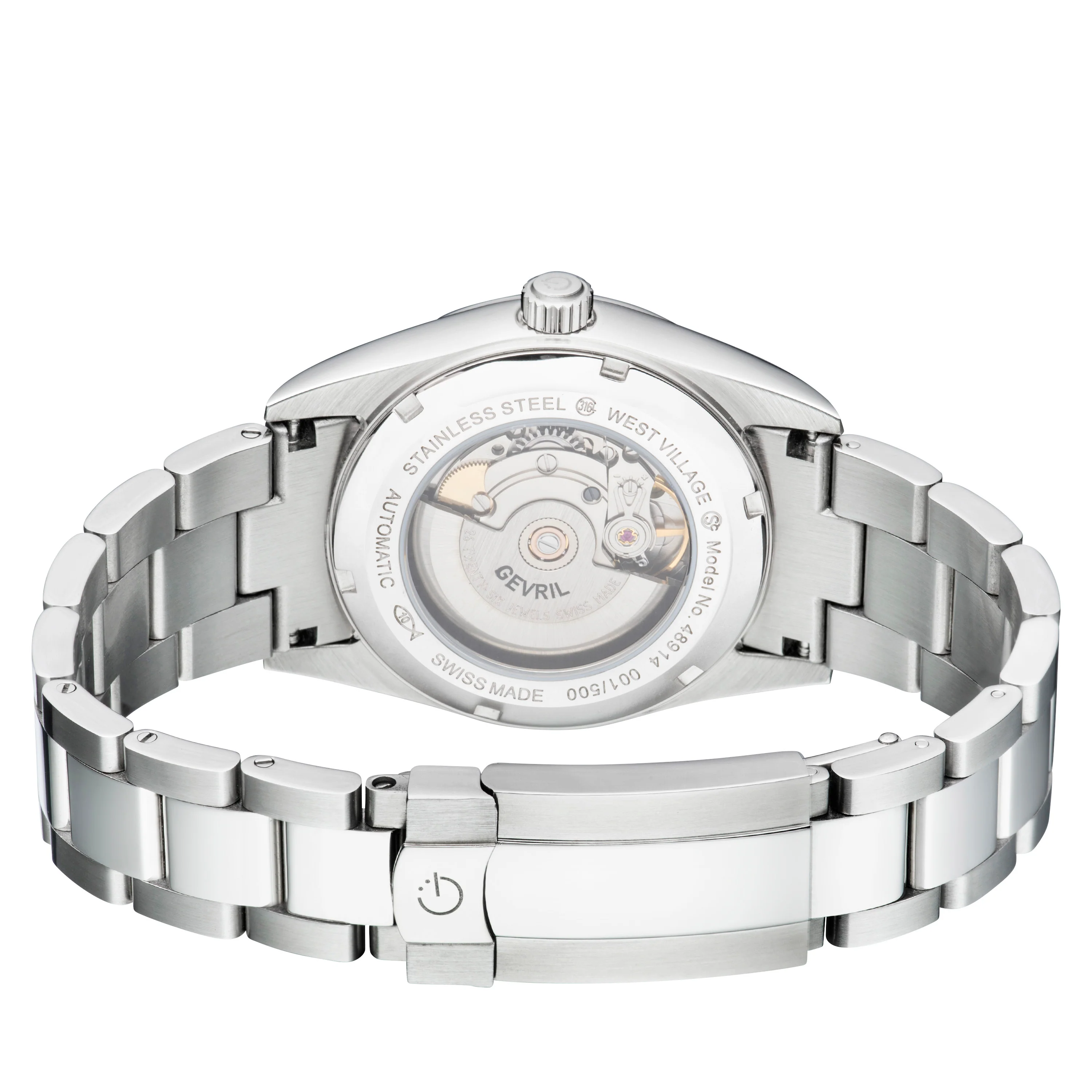 West Village Gevril Sellita SW200 Swiss Automatic Steel Watch - Image 2