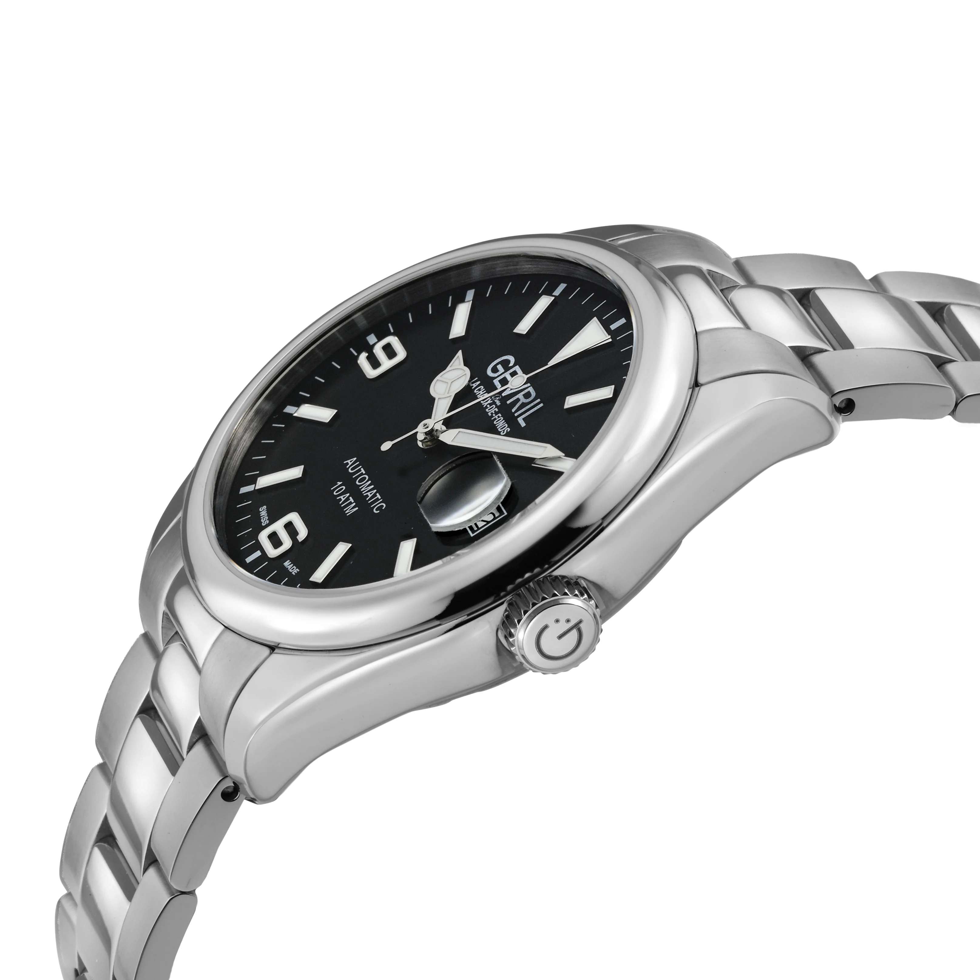 West Village Automatic Gevril Men's Automatic West Village Black Dial Stainless Steel Bracelet | Black Dial - Image 2