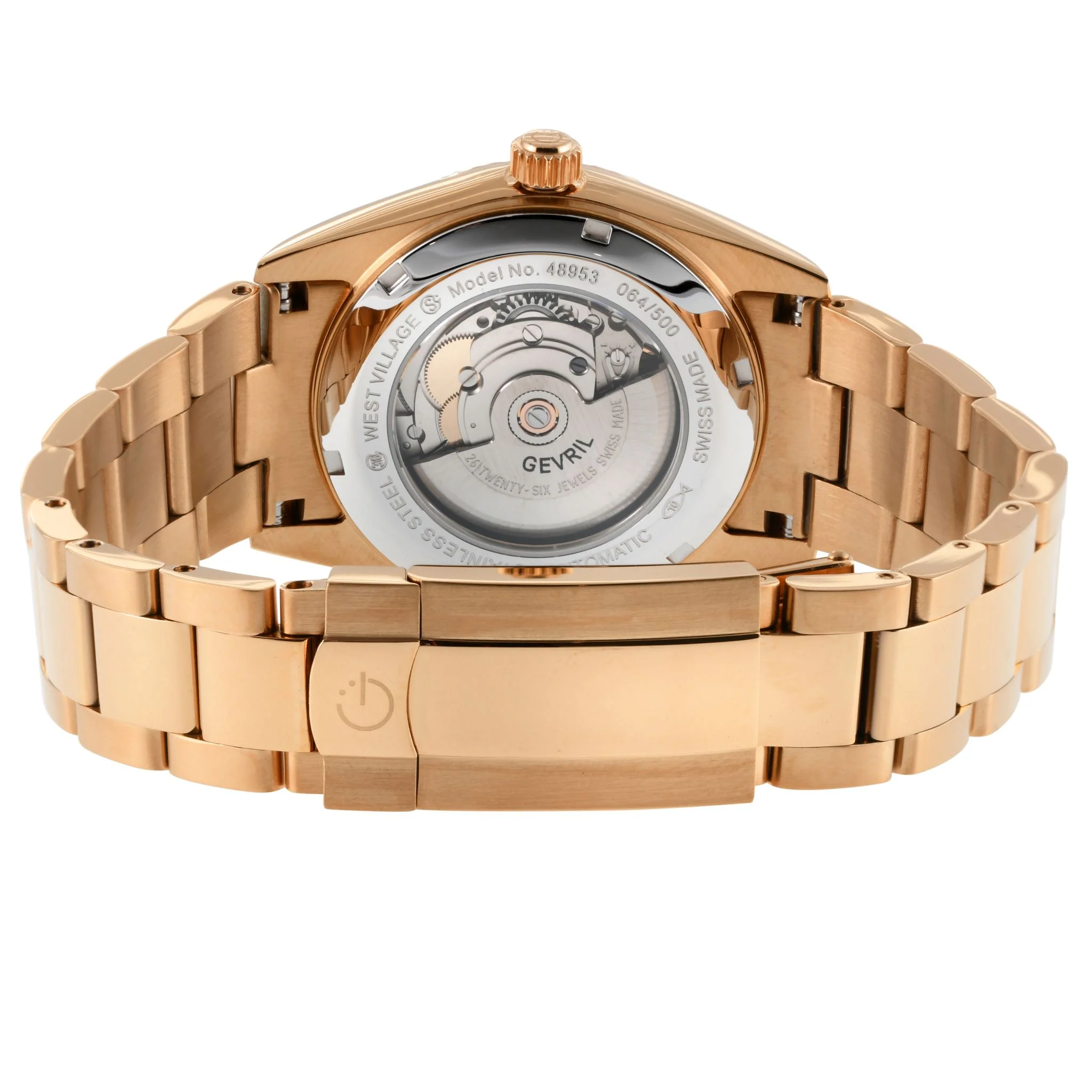 West Village Automatic Gevril Sellita SW240 Swiss Made Automatic Watch Brown Magnify date sapphire crystal | Brown Dial - Image 3