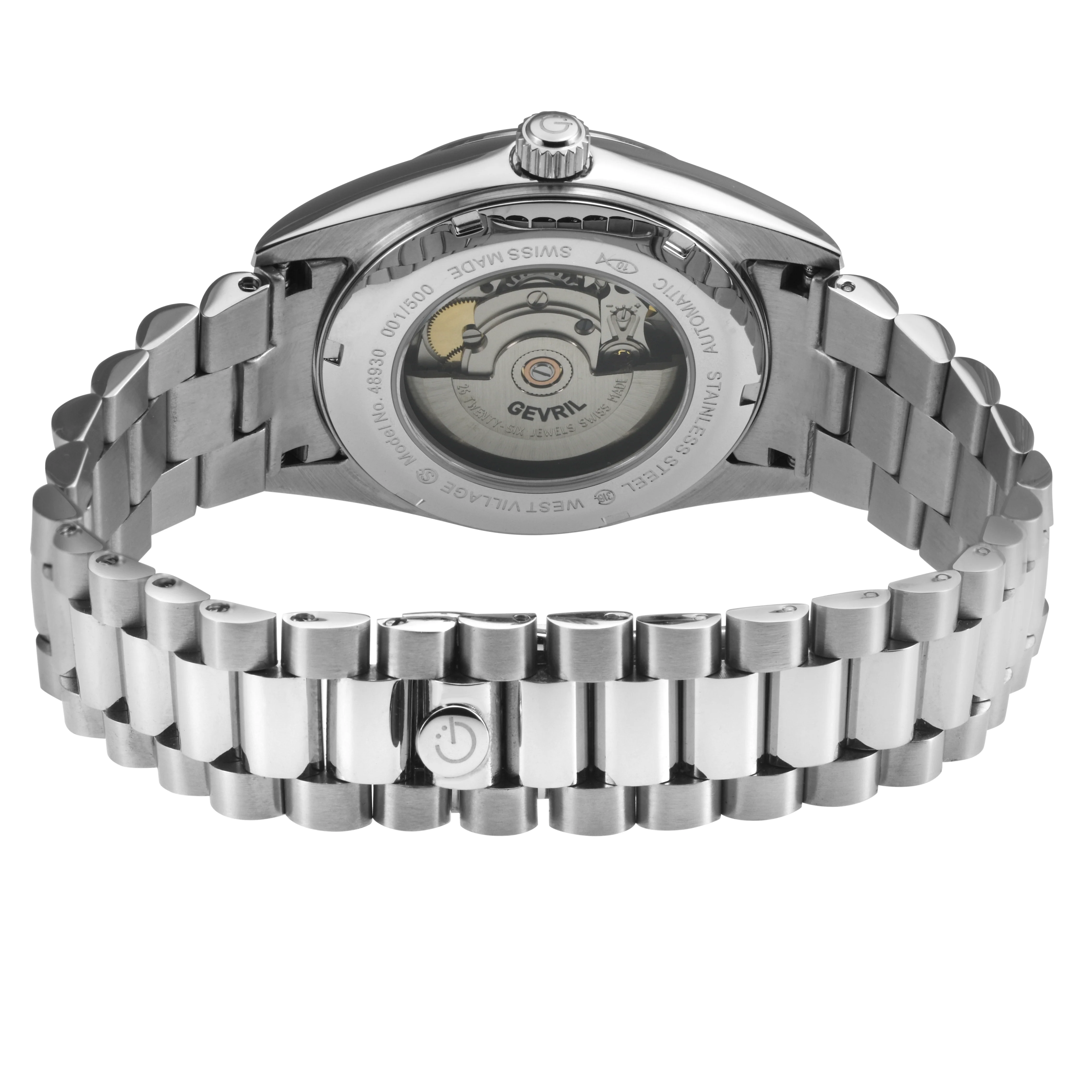 West Village Automatic Sellita SW200 Silver/Blue,Silver band - Image 2