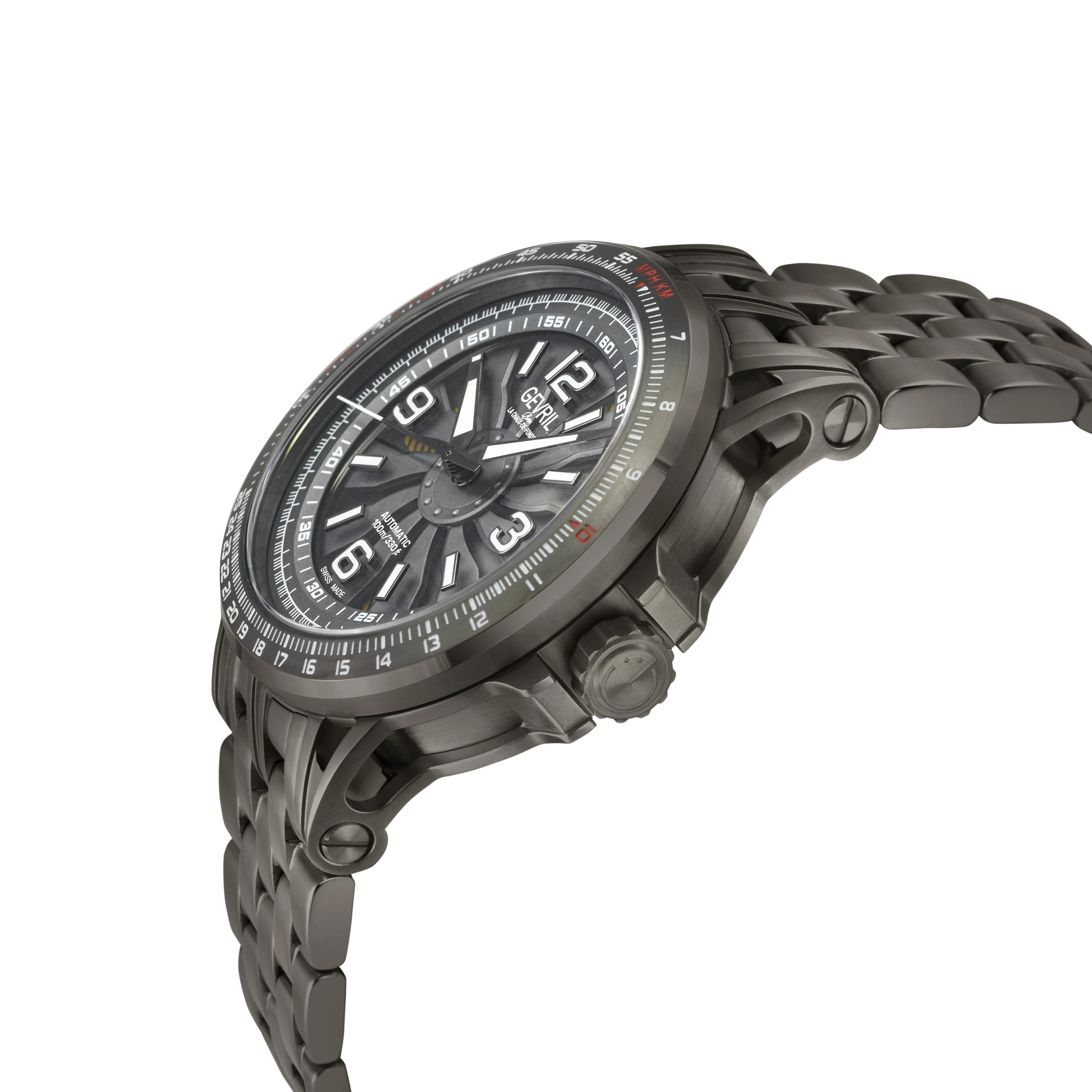 Wind Master Automatic Gevril Men's Automatic Wind Master Gray Dial IP/GUN Stainless Steel Bracelet | Gray Dial - Image 2