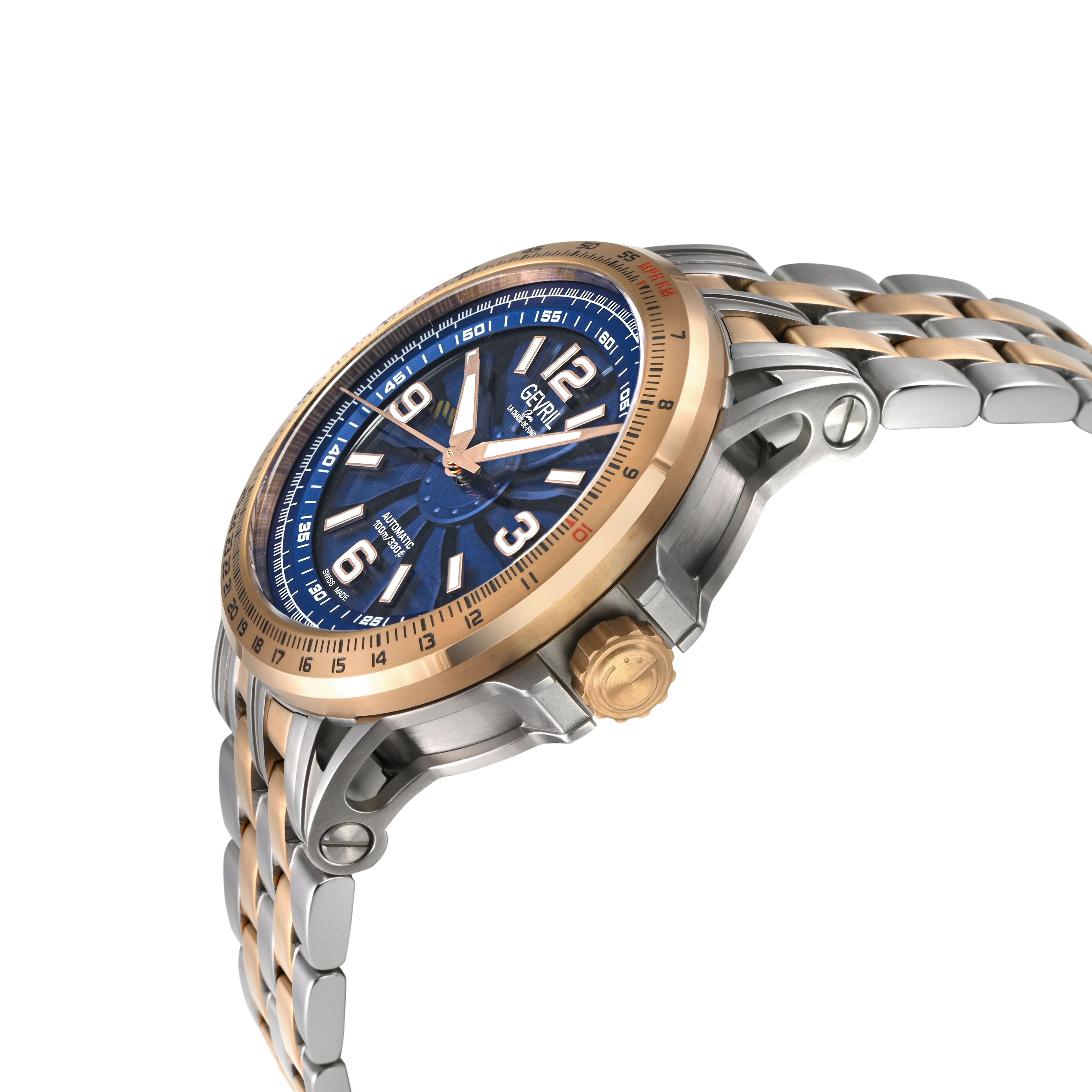 Wind Master Automatic Gevril Men's Automatic Wind Master Blue Dial IPRG Stainless Steel Bracelet | Blue Dial - Image 2