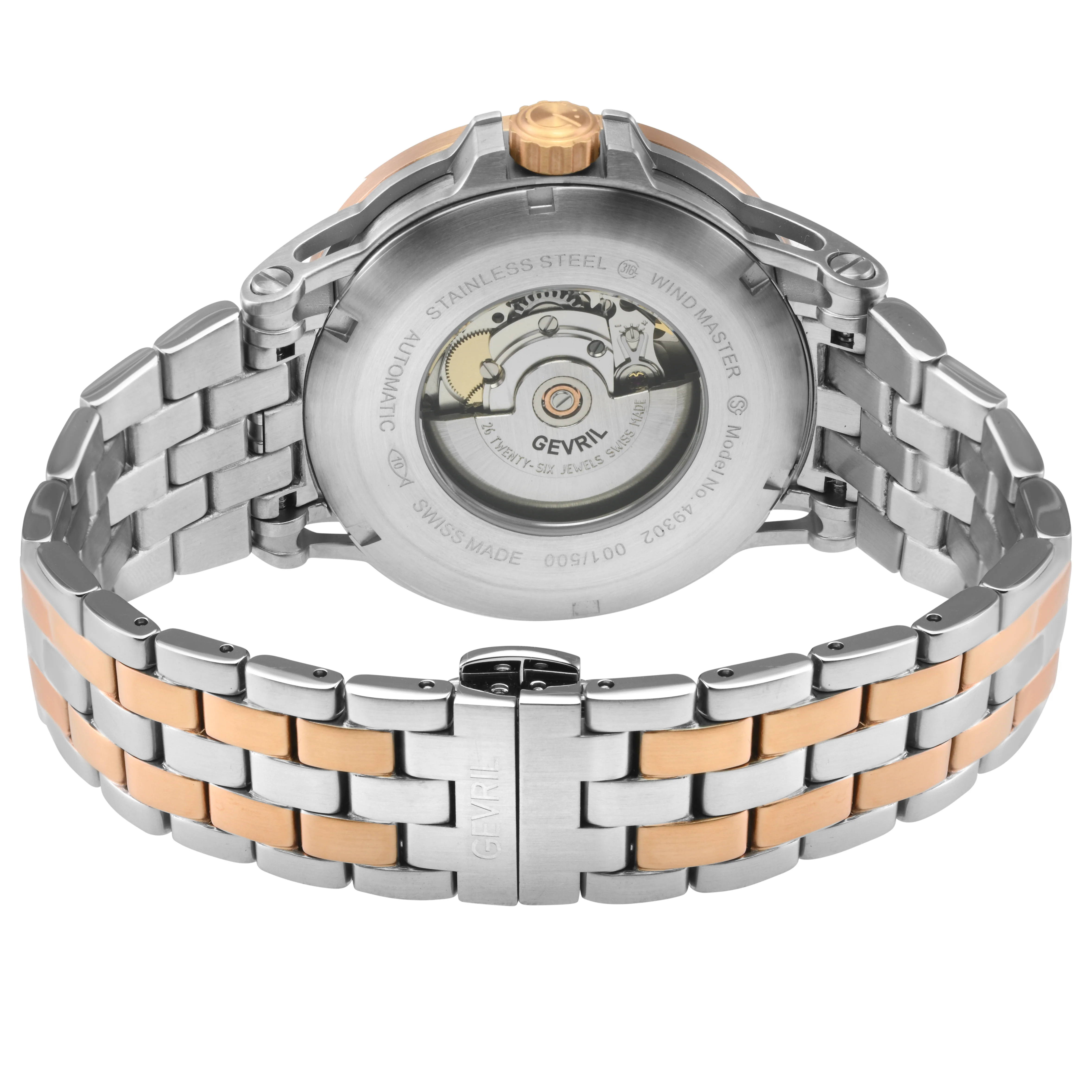 Wind Master Automatic Gevril Men's Automatic Wind Master Blue Dial IPRG Stainless Steel Bracelet | Blue Dial - Image 3