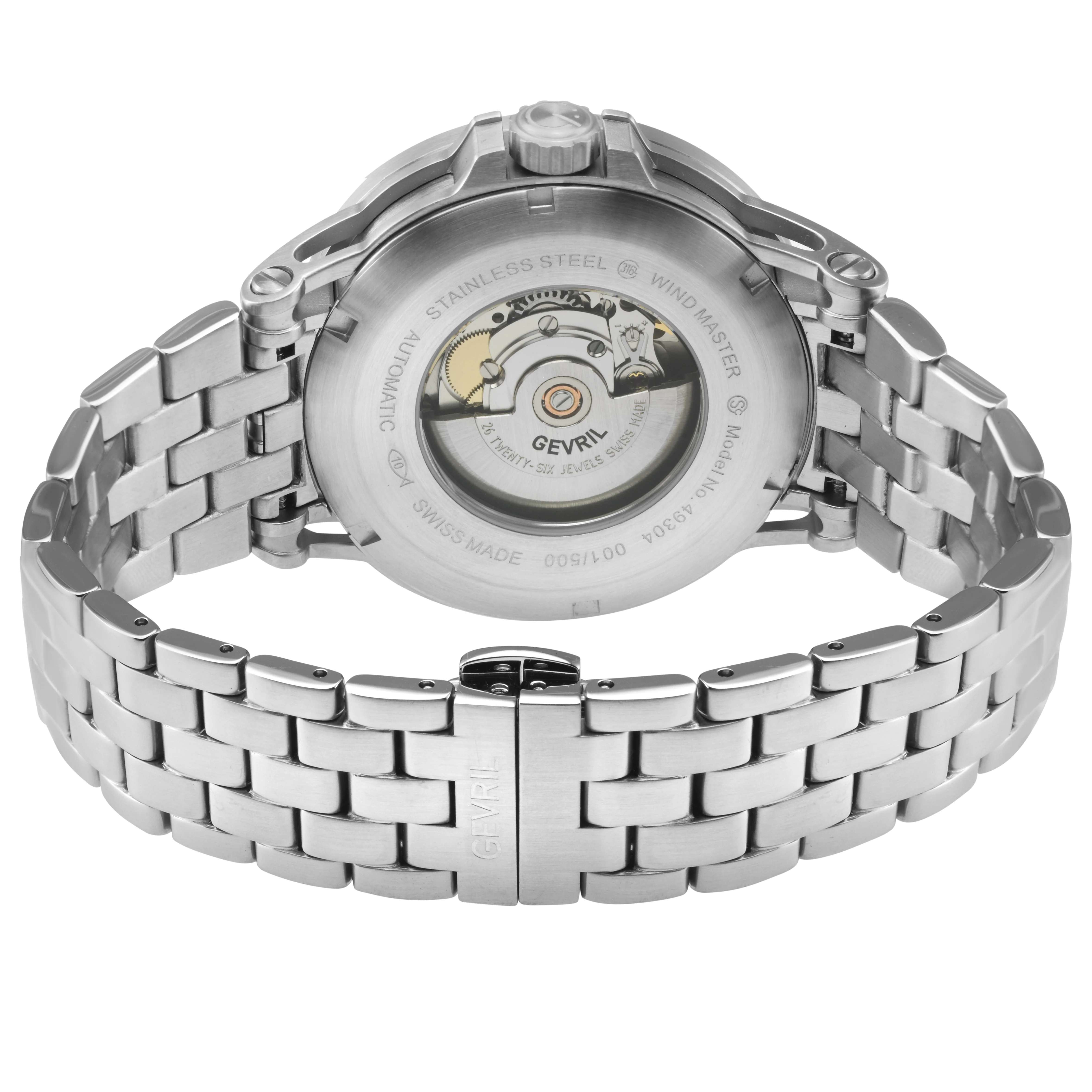 Wind Master Automatic Gevril Men's Automatic Wind Master Silver Dial Stainless Steel Bracelet | Silver Dial - Image 3