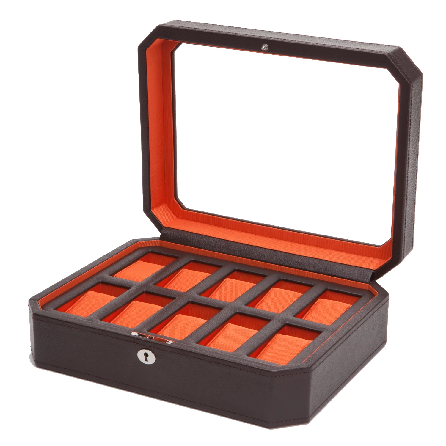 Windsor Brown/Orange - 10 Slot Watch Box - Image 3