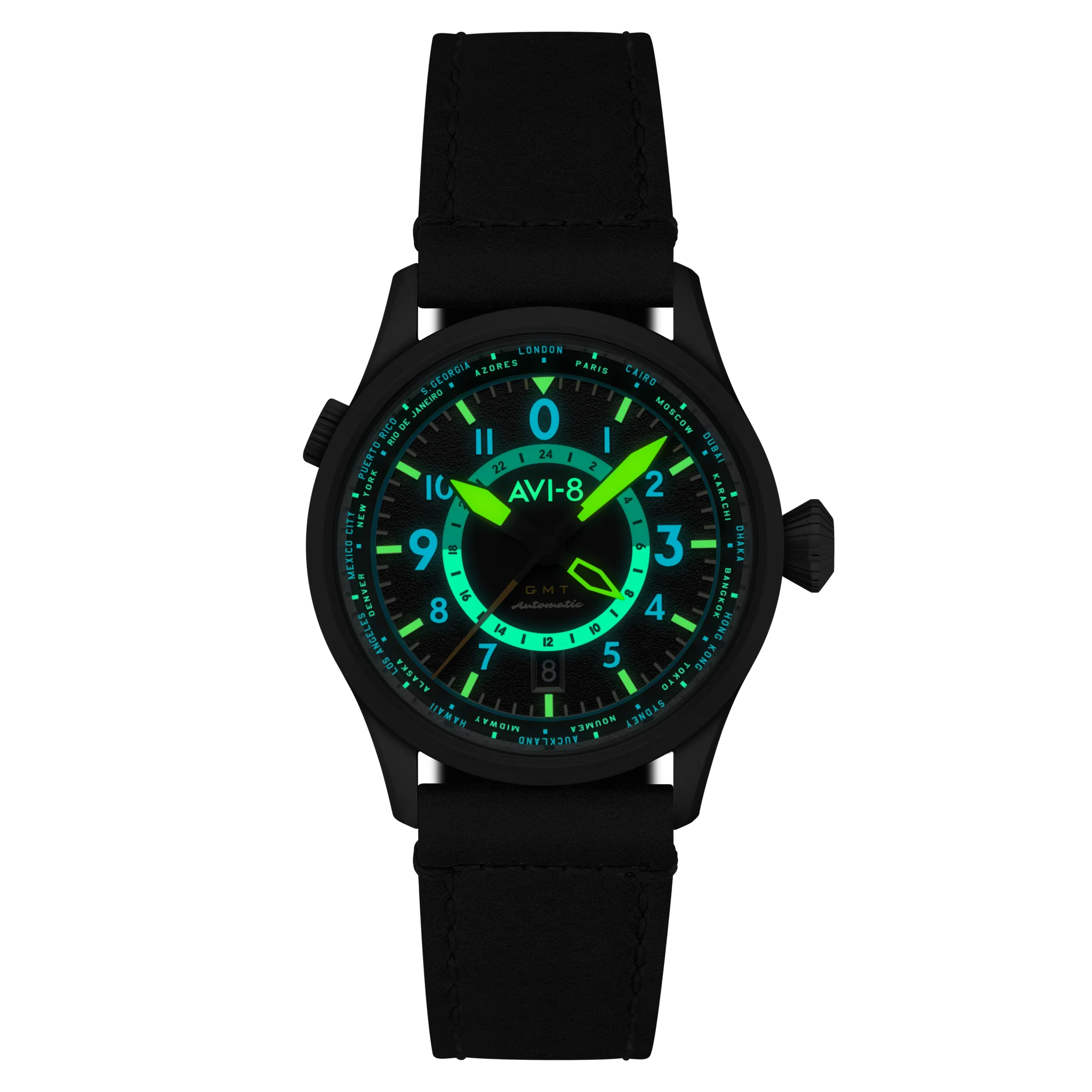 Wingman Worldtimer GMT Automatic Gray / Gray Leather | Gray Dial - Image 3