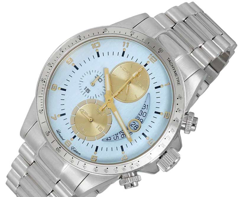 WINNER CIRCLE Yellow-Gold/Black - Silvertone | Light-blue Dial - Image 4