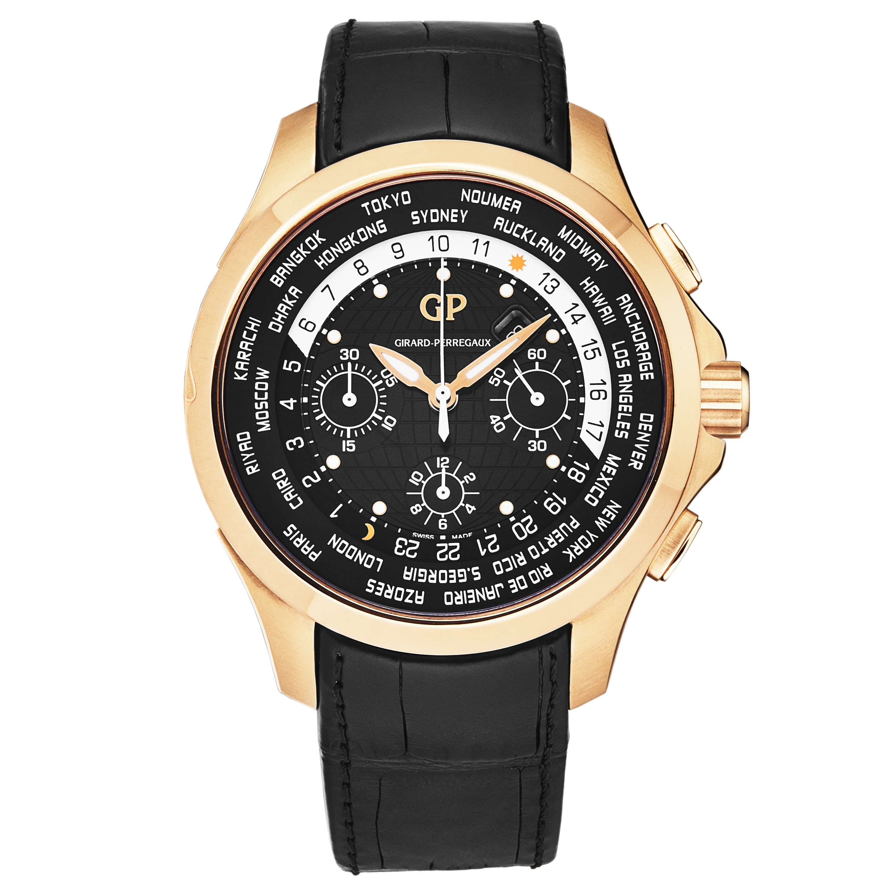 World Timer 4970052632BB6B / Black | Black Dial