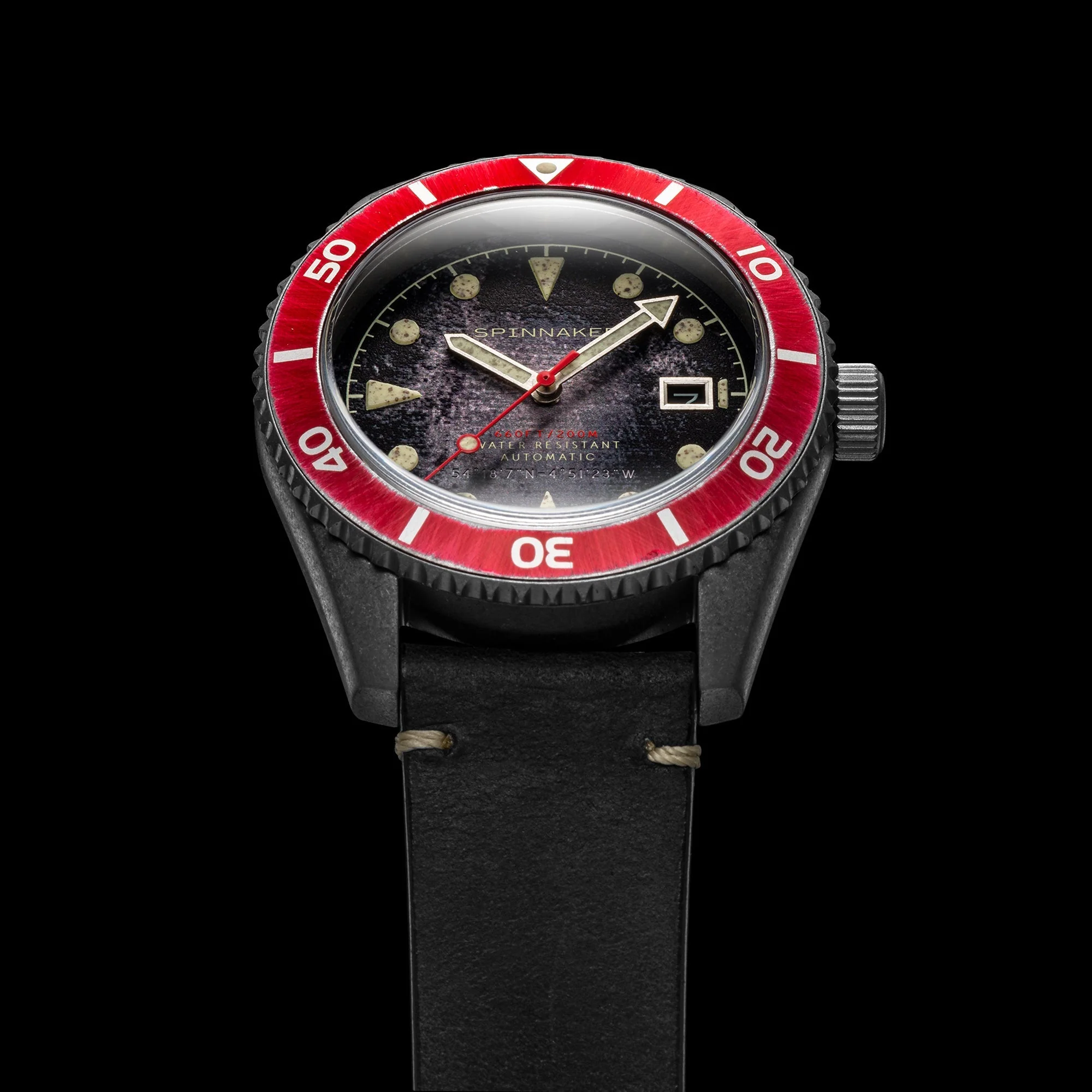 Wreck Red Ring & Gray / Leather | Black Dial - Image 4