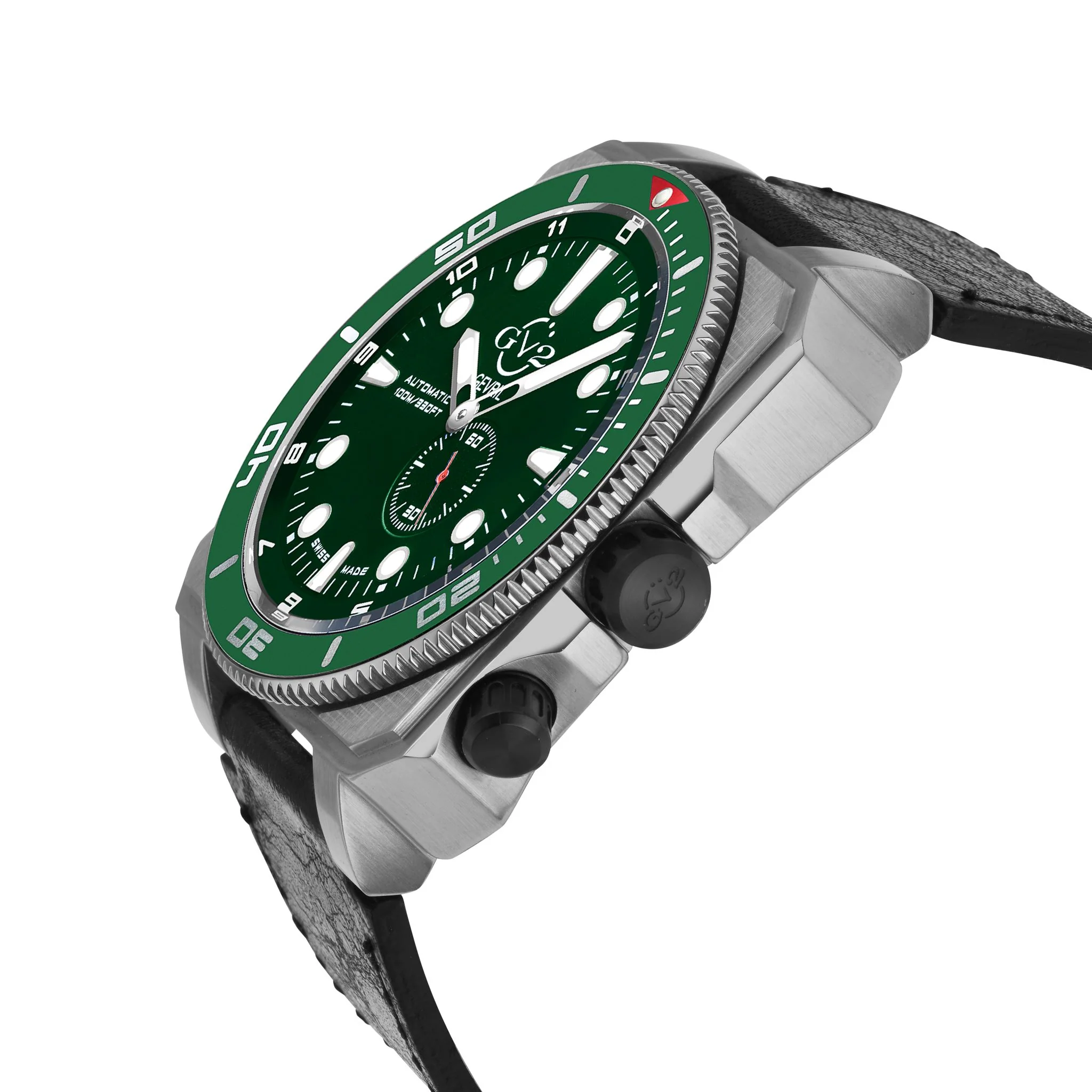 XO Submarine Sellita SW200 rotating bezel Green dial  Divers watch - Image 3