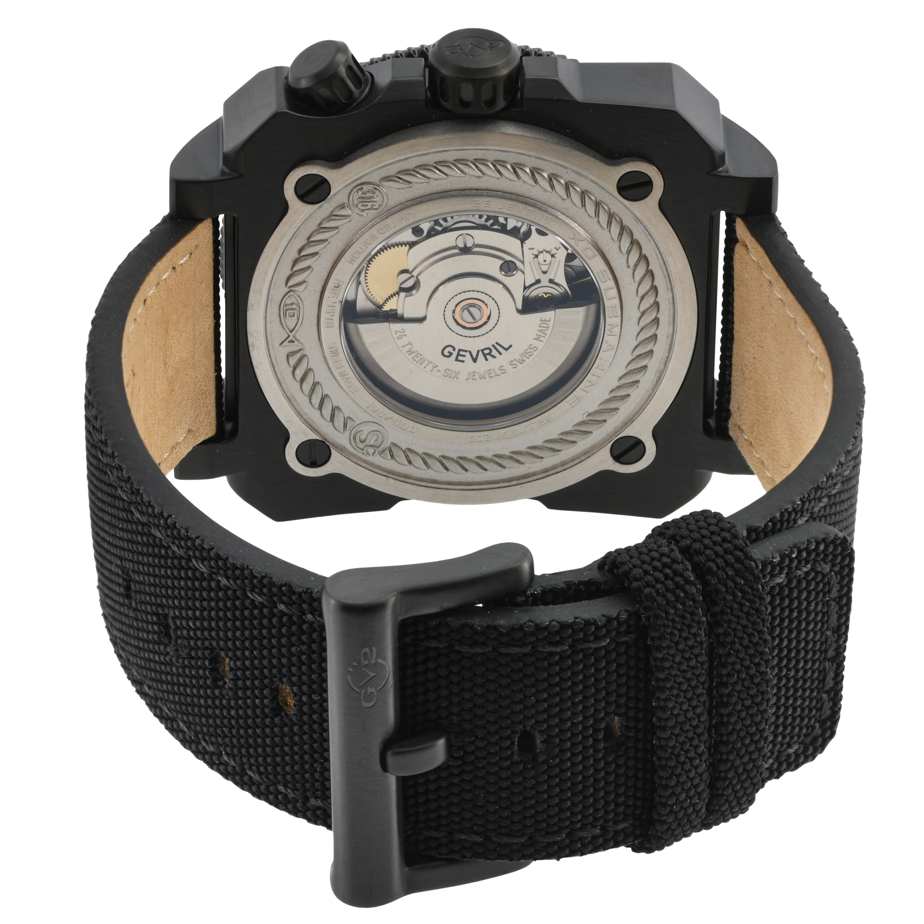 XO Submarine Sellita SW200 rotating bezel Black dial Black PVD Divers watch - Image 2