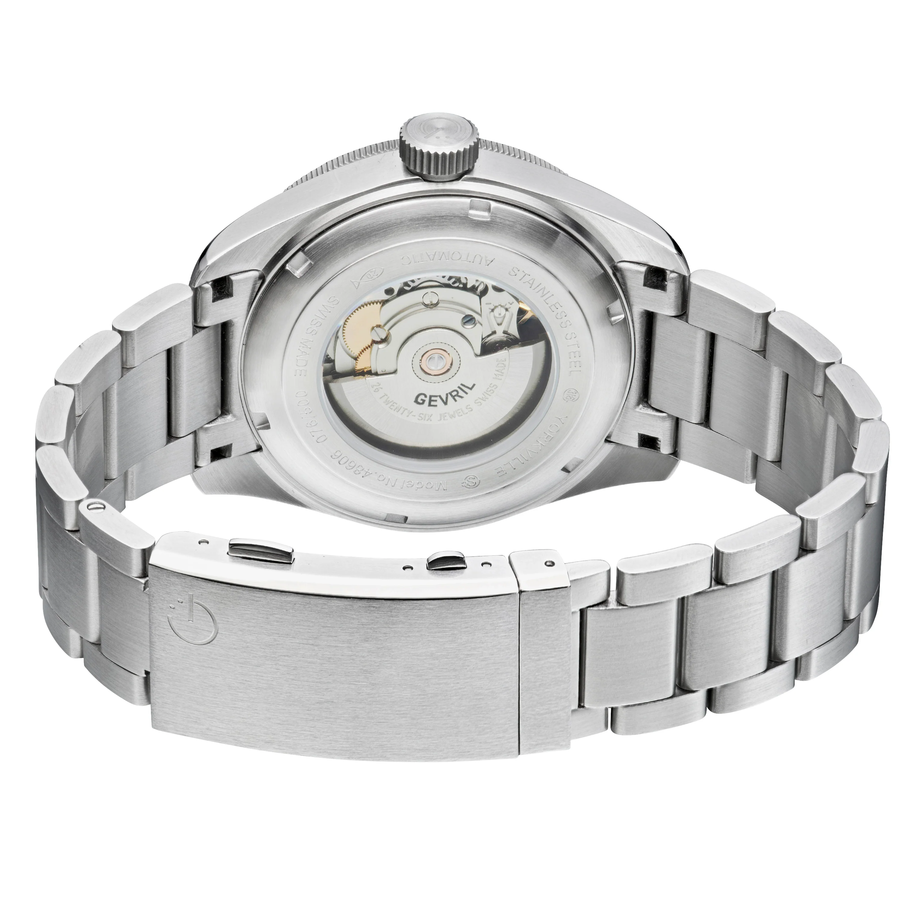 Yorkville Gevril Men's Yorkville Green Dial Sellita SW200 Swiss Automatic Unidirectional Rotating Bezel Date Luminous Watch | Green Dial - Image 2