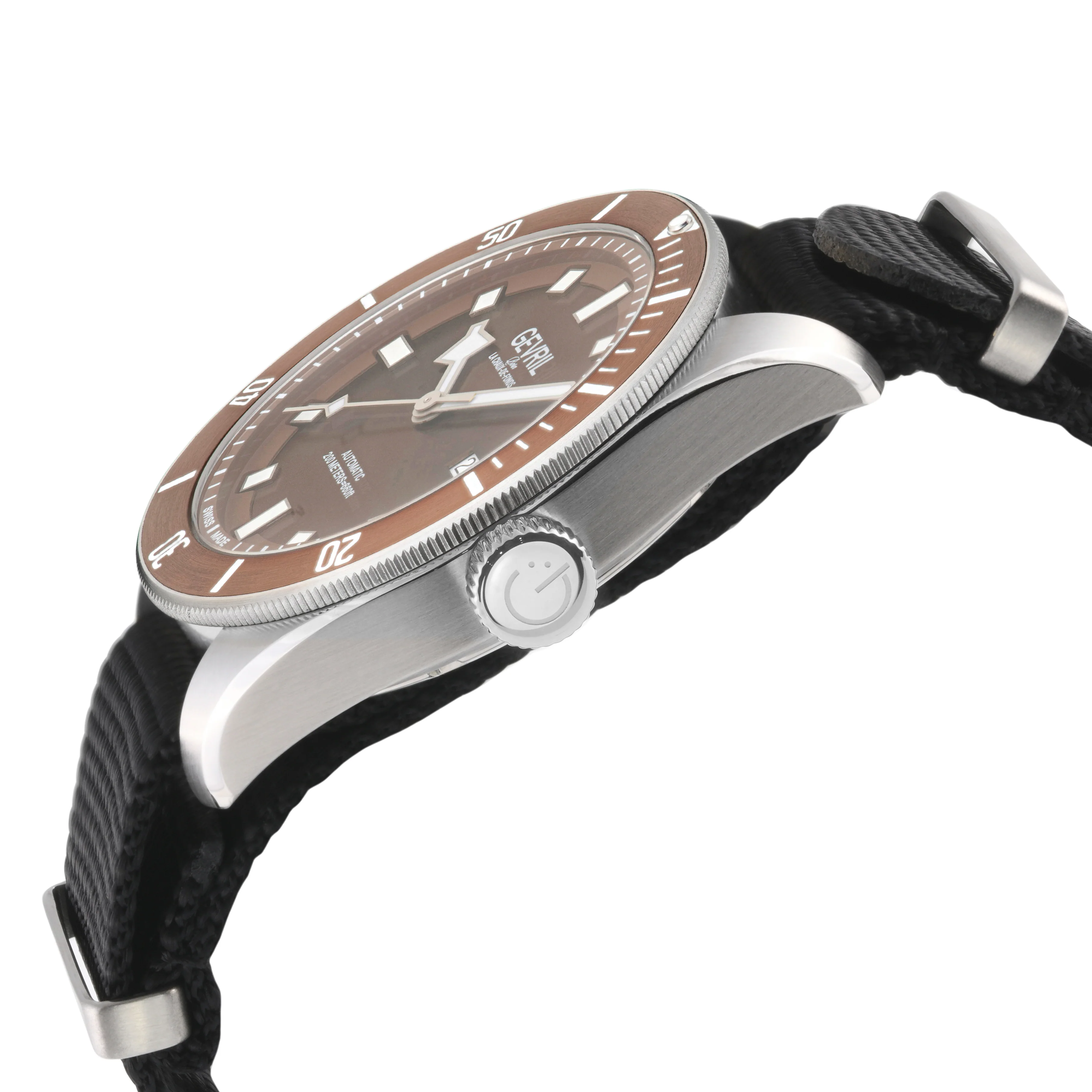 Yorkville Gevril Men's Brown Dial Sellita SW200 Swiss Automatic Unidirectional Bezel Watch | Brown Dial - Image 2